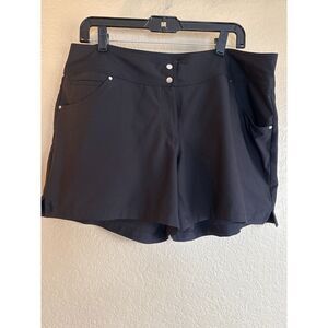 Slazenger Golf Tech Shorts Womens 14 Black Pockets Plus Size